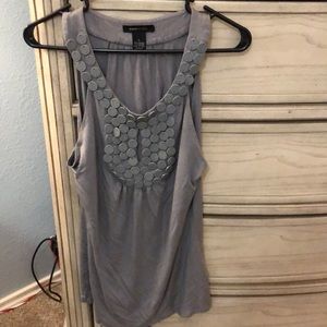 Grey beaded top